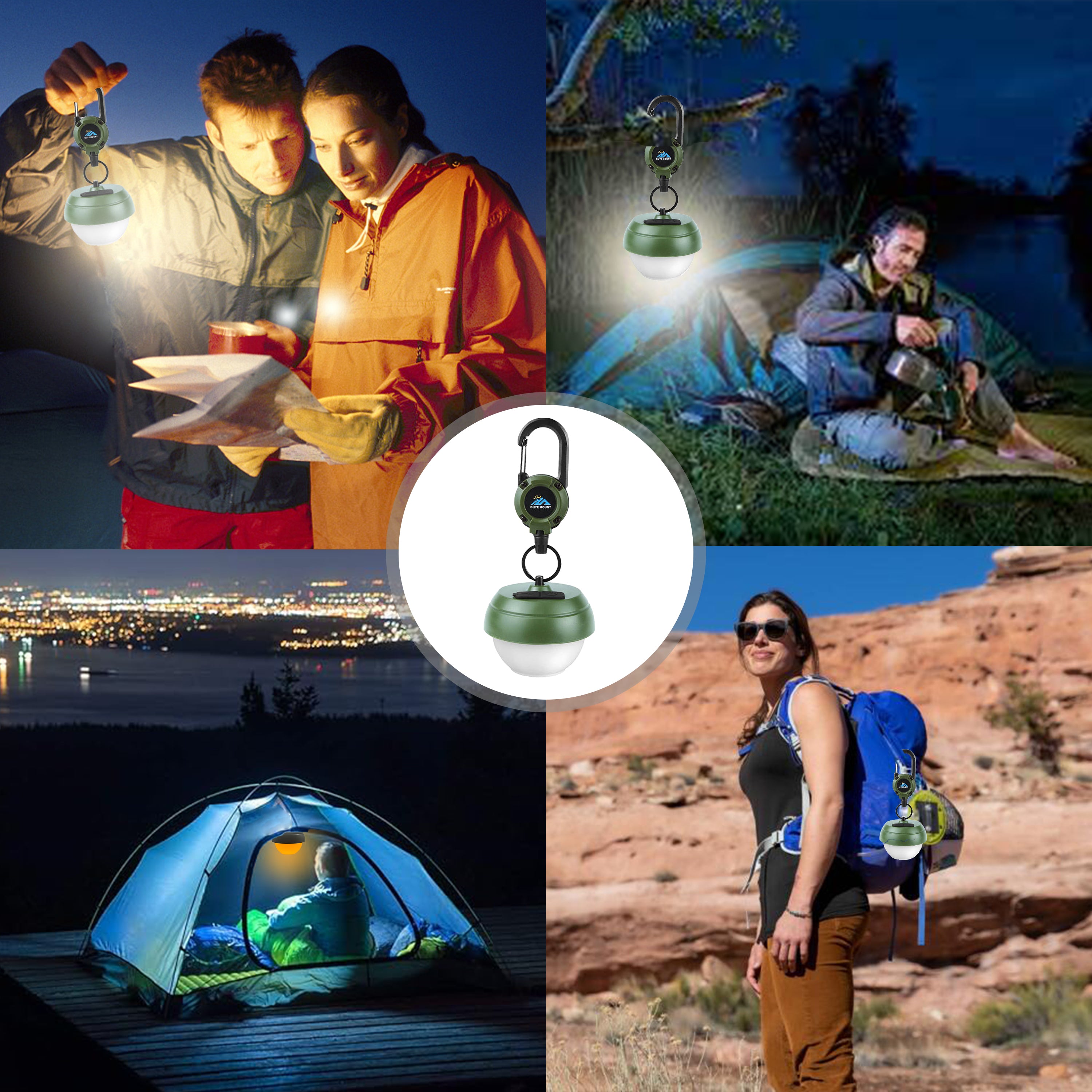 2Pack Camping Lantern Rechargeable Outdoor Camping Light